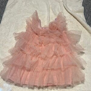 Gap Kids- LoveShackFancy Pink Ruffled Tulle Dress